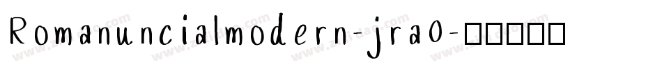 Romanuncialmodern-jra0字体转换