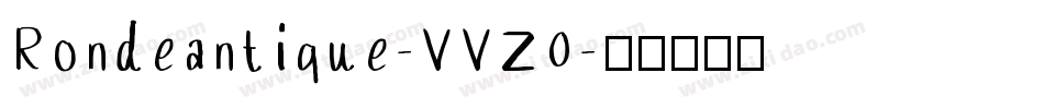 Rondeantique-VVZ0字体转换