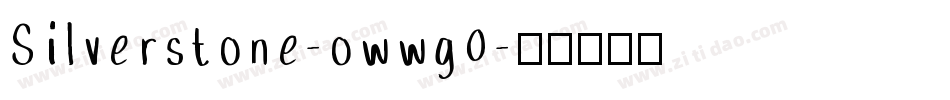 Silverstone-owwg0字体转换
