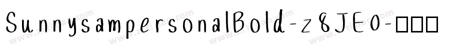 SunnysampersonalBold-z8JE0字体转换