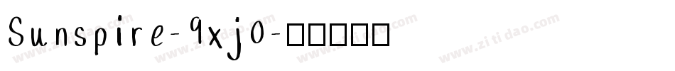 Sunspire-9xj0字体转换