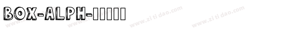 BOX-ALPH字体转换