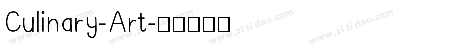 Culinary-Art字体转换
