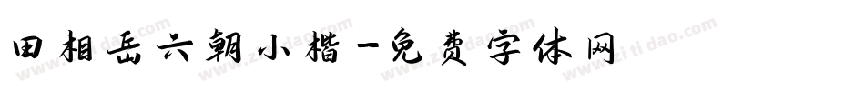 田相岳六朝小楷字体转换