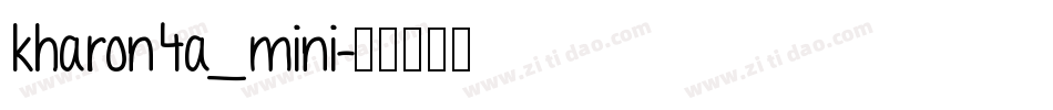 kharon4a_mini字体转换