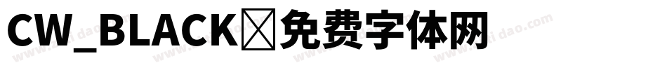 CW_BLACK字体转换