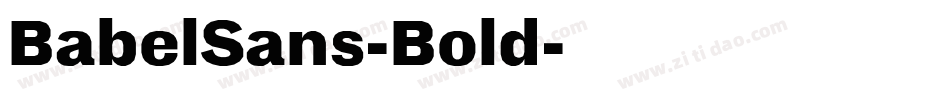 BabelSans-Bold字体转换
