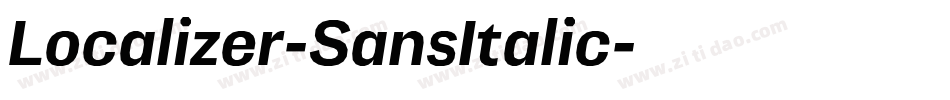 Localizer-SansItalic字体转换
