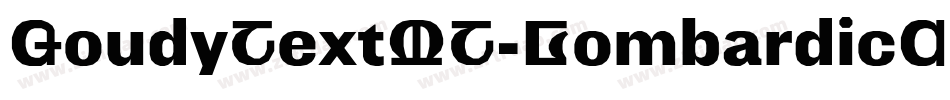 GoudyTextMT-LombardicCapitals字体转换