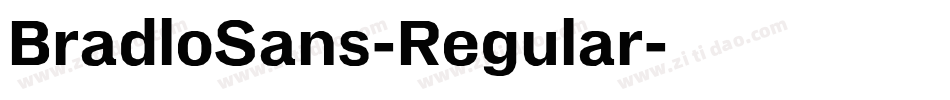BradloSans-Regular字体转换