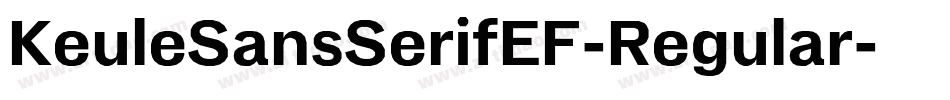 KeuleSansSerifEF-Regular字体转换