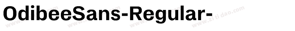 OdibeeSans-Regular字体转换
