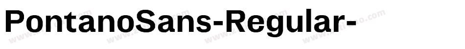 PontanoSans-Regular字体转换