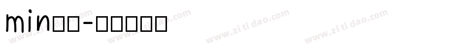 min字体字体转换