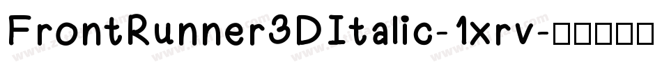 FrontRunner3DItalic-1xrv字体转换