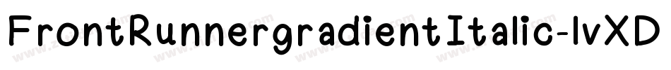 FrontRunnergradientItalic-lvXD字体转换