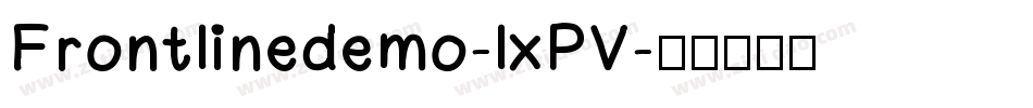 Frontlinedemo-lxPV字体转换