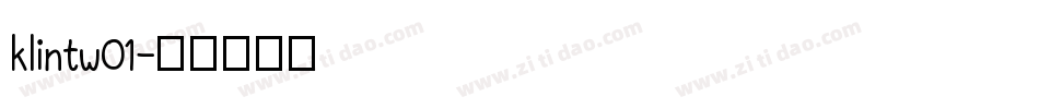 klintw01字体转换