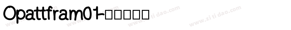 Opattfram01字体转换