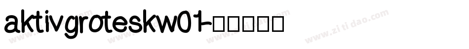 aktivgroteskw01字体转换