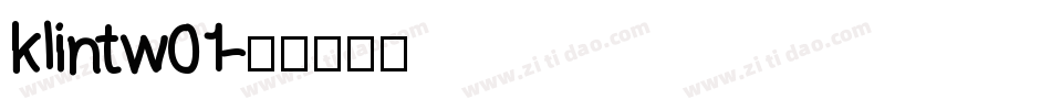 klintw01字体转换