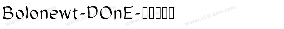 Bolonewt-DOnE字体转换