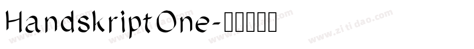 HandskriptOne字体转换