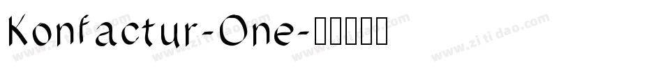 Konfactur-One字体转换