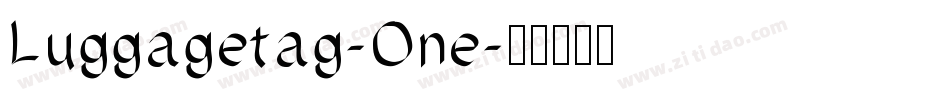 Luggagetag-One字体转换