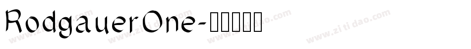 RodgauerOne字体转换