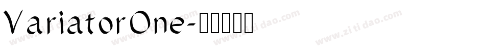 VariatorOne字体转换