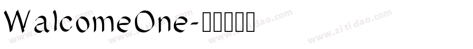 WalcomeOne字体转换
