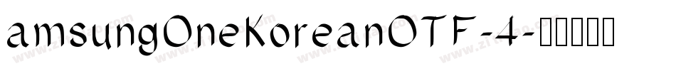 amsungOneKoreanOTF-4字体转换