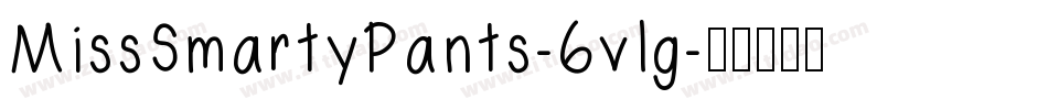 MissSmartyPants-6vlg字体转换
