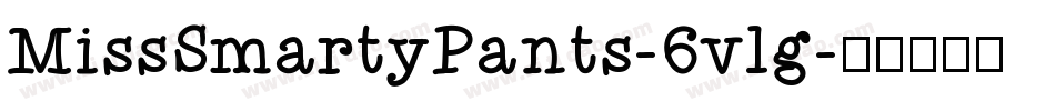 MissSmartyPants-6vlg字体转换