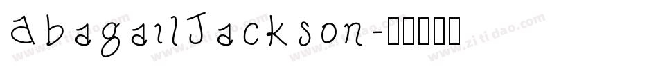 AbagailJackson字体转换