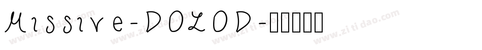 Missive-DOLOD字体转换