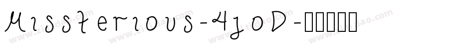Missterious-4joD字体转换