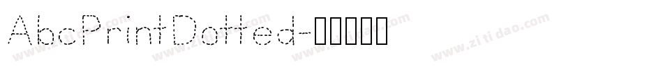 AbcPrintDotted字体转换