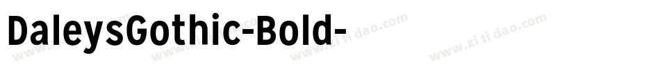 DaleysGothic-Bold字体转换