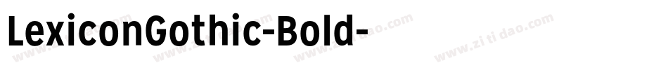 LexiconGothic-Bold字体转换