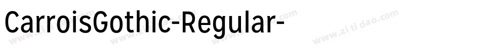 CarroisGothic-Regular字体转换