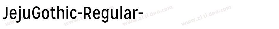 JejuGothic-Regular字体转换