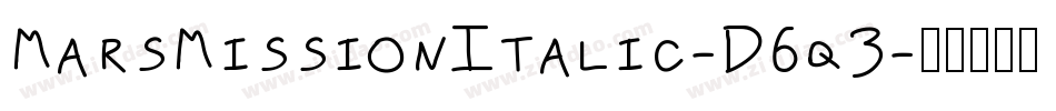 MarsMissionItalic-D6q3字体转换
