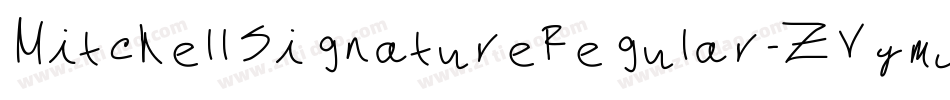 MitchellSignatureRegular-ZVymJ字体转换