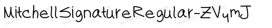 MitchellSignatureRegular-ZVymJ字体转换