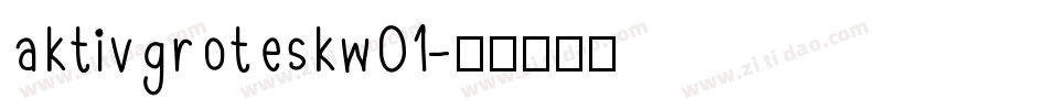aktivgroteskw01字体转换