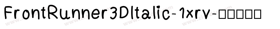 FrontRunner3DItalic-1xrv字体转换
