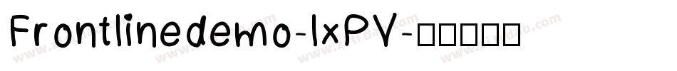 Frontlinedemo-lxPV字体转换