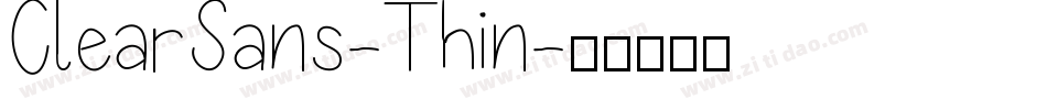 ClearSans-Thin字体转换